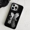 For Iphone 11 Elegant White Swan Design Pattern Phone Case For iPhone 17 Pro Max 16 Plus 15 14 13 12 11 17Air Lychee  Soft Cover