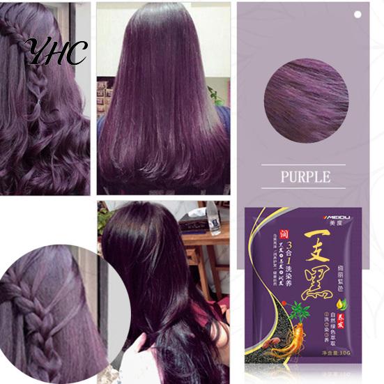 Mild To Skin 30g Multifunctional Hair Dye Shampoo Non-Irritating Plant Extract Natural Fast for Female