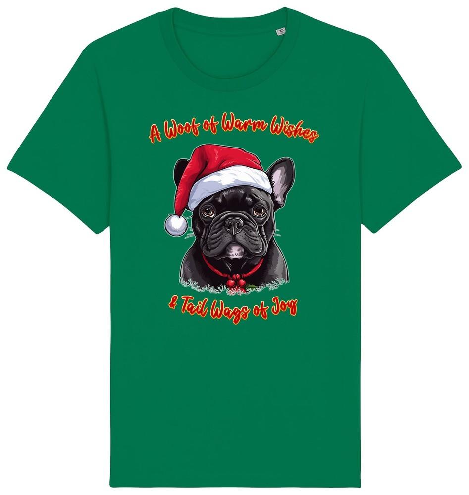 

Kids French Bulldog Christmas T-Shirt Santa Dog Woof Wishes Dogs Stocking Filler 4XL