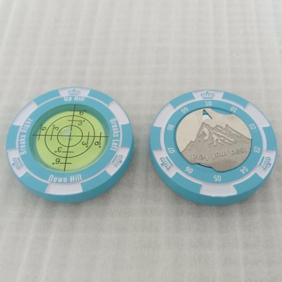 Golf Hat Clip Ball Marker with High Precision Green Reading Aid Compact Size Lightweight Portable Bubble Level Golf Putting Green Reader