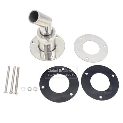 22mm/24mm Stainless Steel 316 Thru Hull Exhaust Fitting Tube Pipe Socket Hardware Part Air Diesel Vent Heater For Car Boat Truck