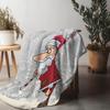 TU Santa Claus Throw Blanket Cozy Christmas Flannel Blanket Festive Holiday Decor Gift Reindeer Snowman Winter Warm Bedspread Ho