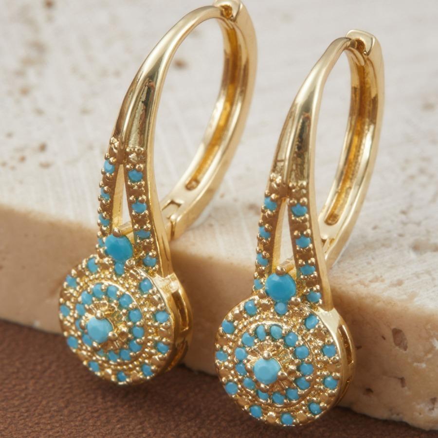 [Chic Stylish Earrings] Chic Stylish Faux Turquoise Earrings for Women | Everyday Wear, Special Events | Valentine's Day Gift
