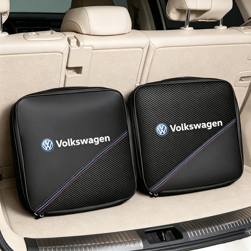 T26Volkswagen Car Rechargeable Gun Storage Box Leather Organizer Case For VW Golf Phaeton GTI Car Storage Bag Accessories keychain IUEJ1