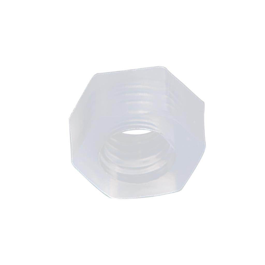 50Pcs Hex Nuts Plastic Environmental Corrosion White Resistance Hexagonal Nuts for Industrial Accessories