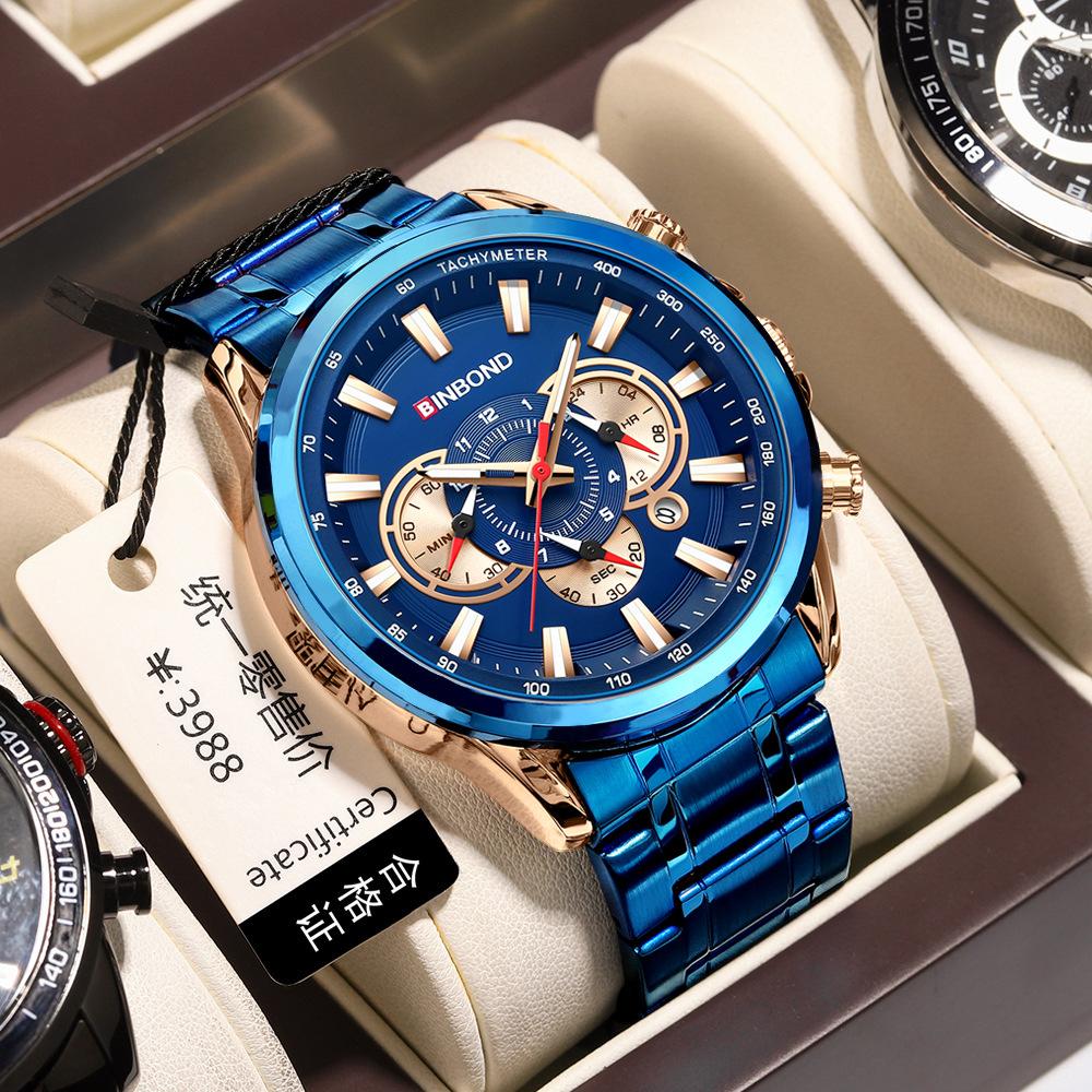Tide Brand Casual Men's Watch Tactical Men's Watch Locomotive Waterproof Luminous Watch Timing Multi-pointer