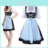 Elegante Conjunto de Vestido Dirndl Floral Tradicional Feminino Para Celebrações da Oktoberfest