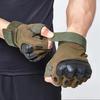 Luvas sem dedos para atividades ao ar livre, com juntas duras, paintball, airsoft, caça, combate, equitação, caminhadas, luvas de meio dedo