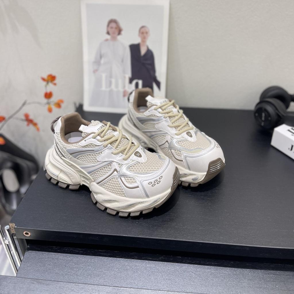 Leather Daddy Shoes Women's 2025 New Autumn Breathable Fashion Versatile Sports Casual Shoes Women's Thick-soled Lightweight Trendy