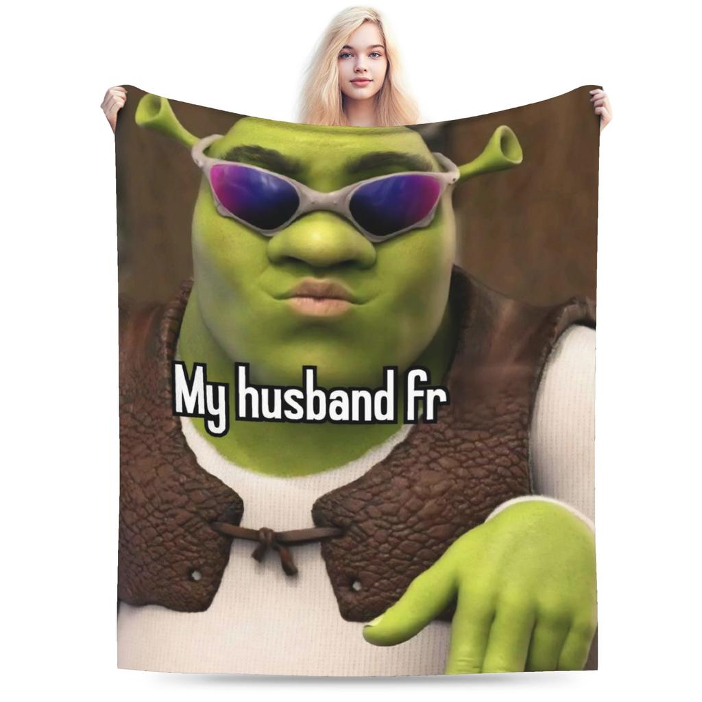 Cartoon Monster Shreks Blankets Coral Fleece Plush Winter Breathable Warm Throw Blanket for Bedding Office Plush Thin Quilt