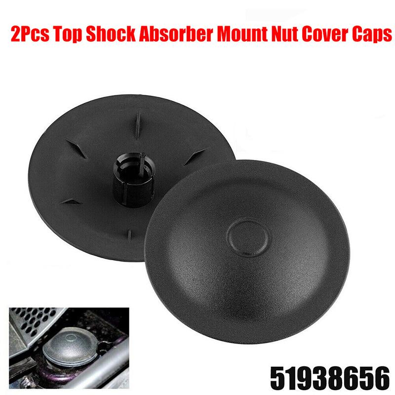 2PCS Front Shock Absorber Top Strut Mount Cover Caps 51938656 for Fiat 500 Abarth for Ford KA Suspension Nut Waterproof