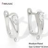18K Gold Plated Zircon Shvenzy Earrings Making Supplies,Brass DIY Creative Basic Earwire Stitches Earring Hooks Accessories