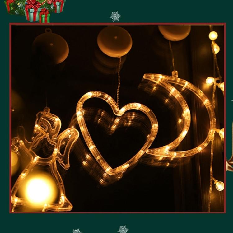 Seasonal Window LED Light Battery Operated Hanging Lamp for Christmas Home Decoration Stylish Holiday Window Adorment