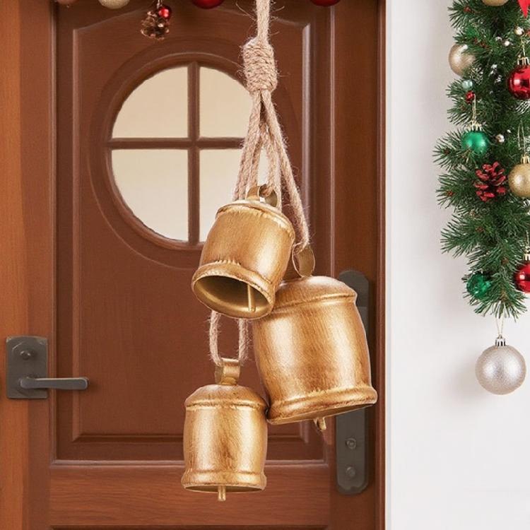 Festival Holiday Bell Metal Construction For Indoor Outdoor Decoration Christmas Accessory Party Essential