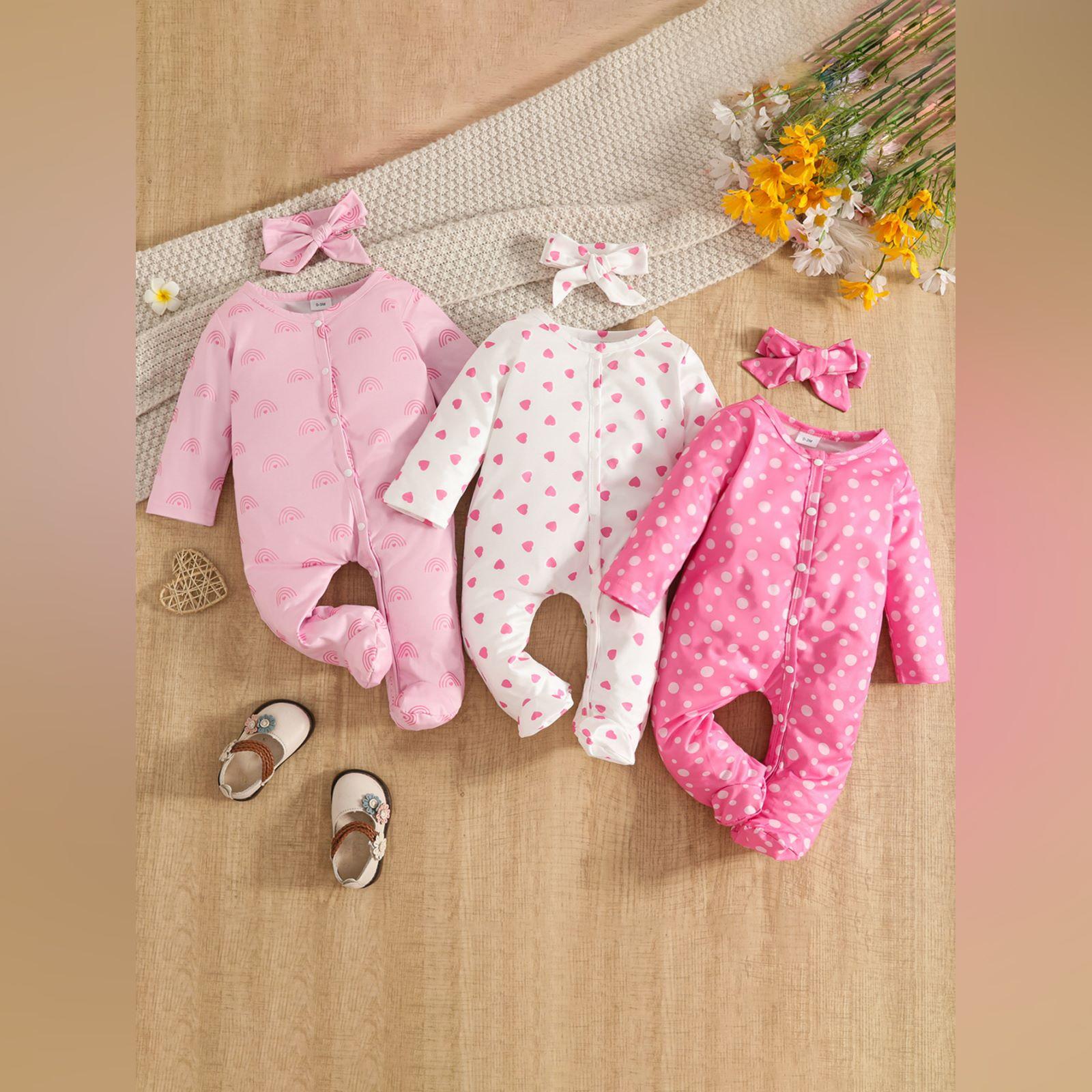 

Модный детский ромпер для маленьких девочек - Трендовые боди для малышей 9 розовый