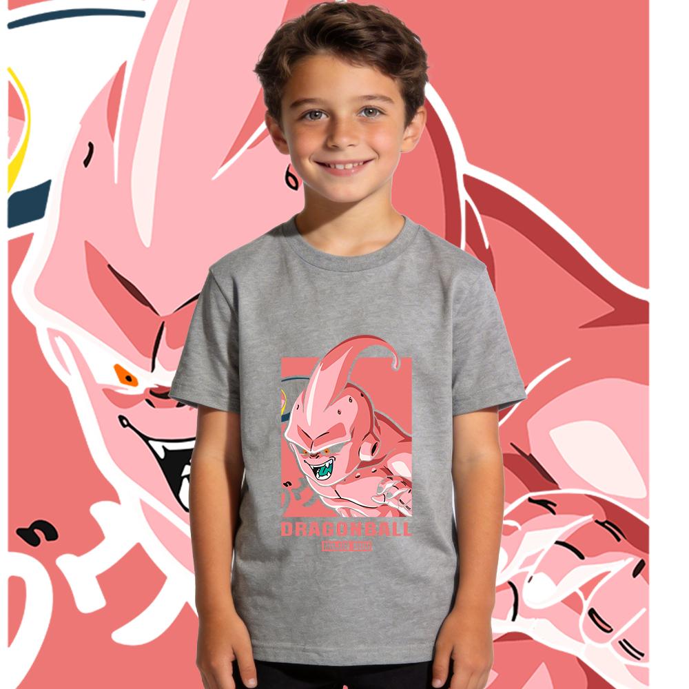 Dbz Majin Buu Anime Print Soft Cotton Kids T Shirt Boys Girls Casual Summer Top