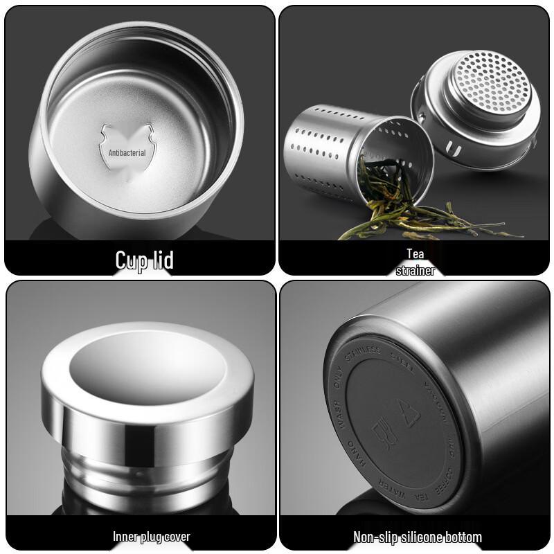 OLOEY Men's Insulated Water Bottle with Tea Infuser