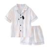 Boys Lightweight Ice Silk Pajama Set Short Sleeve Sleepwear Kids 3-8 Years Cartoon Print Two-Piece Home Wear