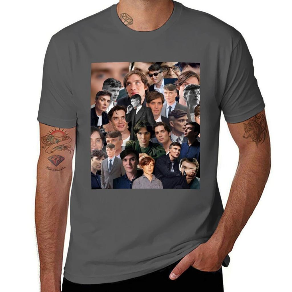 Cillian Murphy Photo Collage Tshirt Odor Resistant Short Sleeve Top Tshirt