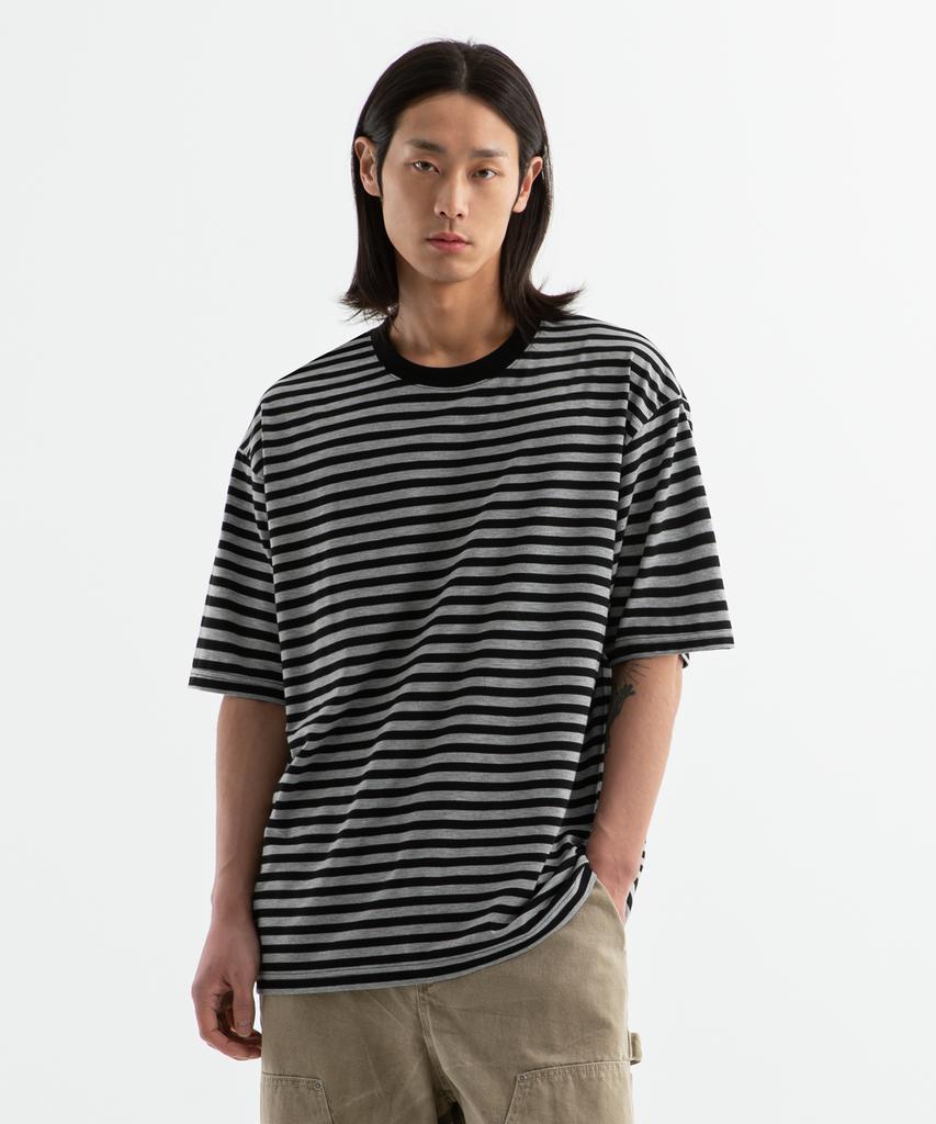 BRENSON Oversized 1:1 Striped Short Sleeve Tee ( 5 Colors )
