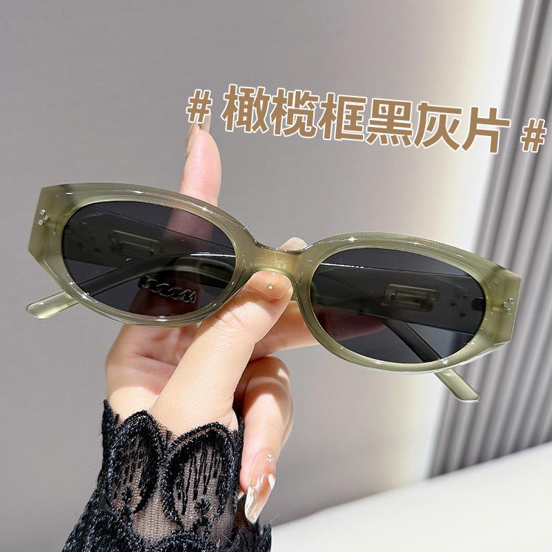 Fashion Oval Sunglasses Vintage Luxury Brand Designer Cat Eye Sunglasses Irregular Oval Sun Glasses Eyewear Uv400