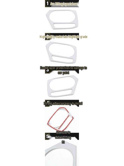 JAC Refine S2 Electroplated Cup Holder & Console Sticker