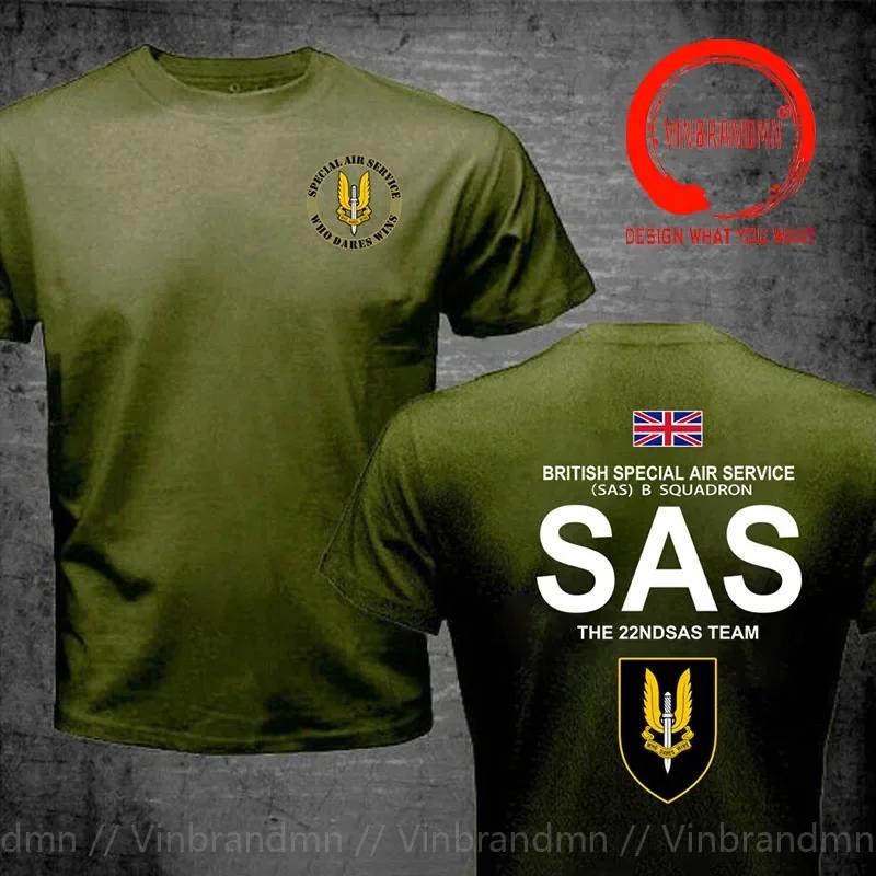 T-shirt Unisex British Special Air Service UK SAS Cecchino T-shirt Unisex Regno Unito Moda Casual Abbigliamento Maschile Maglietta Estiva