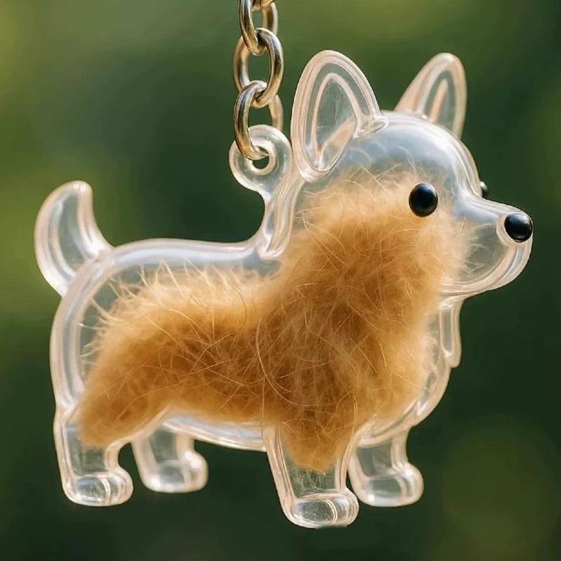 Transparent Cat Dog Hair Storage Box Pendant Keychain Collect Pets Hair Commemorate Bag Pendant Save Cat Hair Storage Capsule