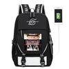 Backpack, Hokage animation print student casual schoolbag with combination lock computer bag