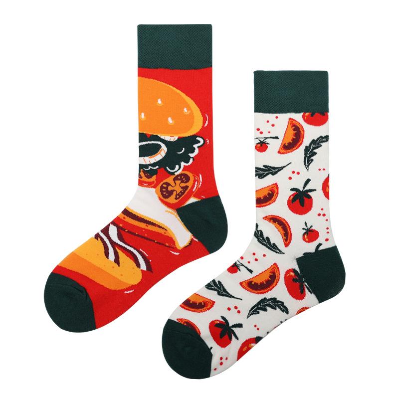 Mandarin Duck Men's and Women's Socks Original AB Trendy Socks Medium High Tube Socks Flower Fruit Animal Cartoon Cotton Socks