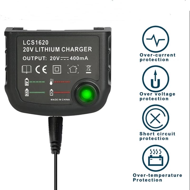 Lithium Battery Charger For Black&Decker 10.8V 14.4V 18V 20V Serise LBXR20 Electric Drill Screwdriver Battery Charging Tool