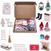 Doll House Christmas Decorations Christmas Small Scene Model Festival Party Favors For Winter Holiday Bookshelf School Project