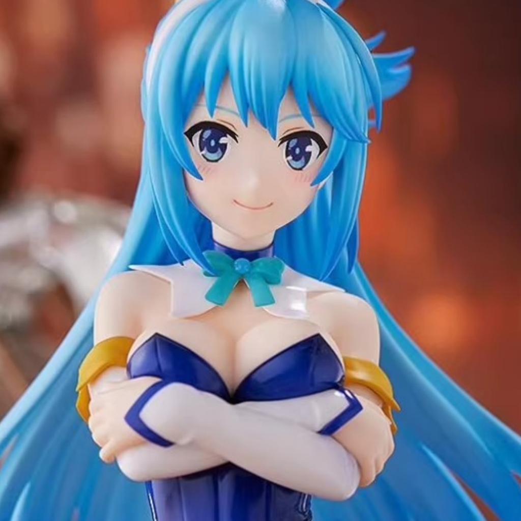 26cm KonoSuba Aqua Bunny Girl Stehende Pose Anime Figur Modell Statue Sammlung Schreibtisch Dekoration Schmuckstück Spielzeug Geschenk für Fans