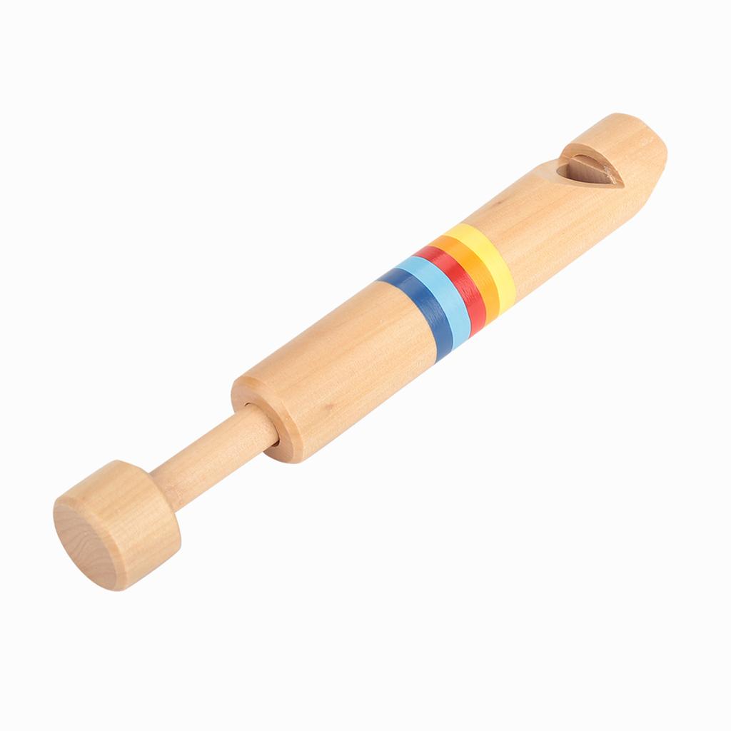 Flauta Piccolo de Madera con Pito Instrumento Juguete para Niños Regalo