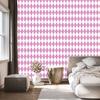 Harlequin Diamonds Wallpaper, White and Powder Pink, Powder Pink Background, 50x1000