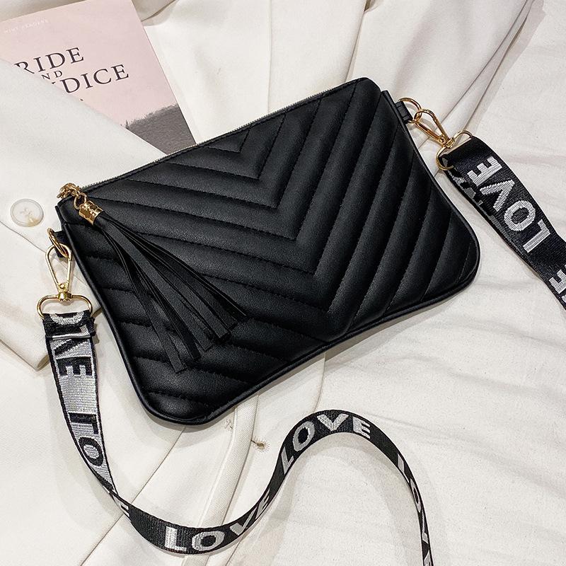 Bag women's pattern new fashion embroidery thread messenger bag women's trend webbing fringed shoulder bag