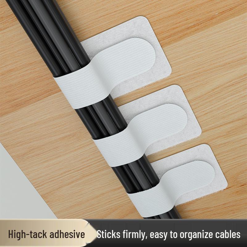 Self-Adhesive Cable Organizer: No-Punch Magic Tape for Desk Power Cord Routing