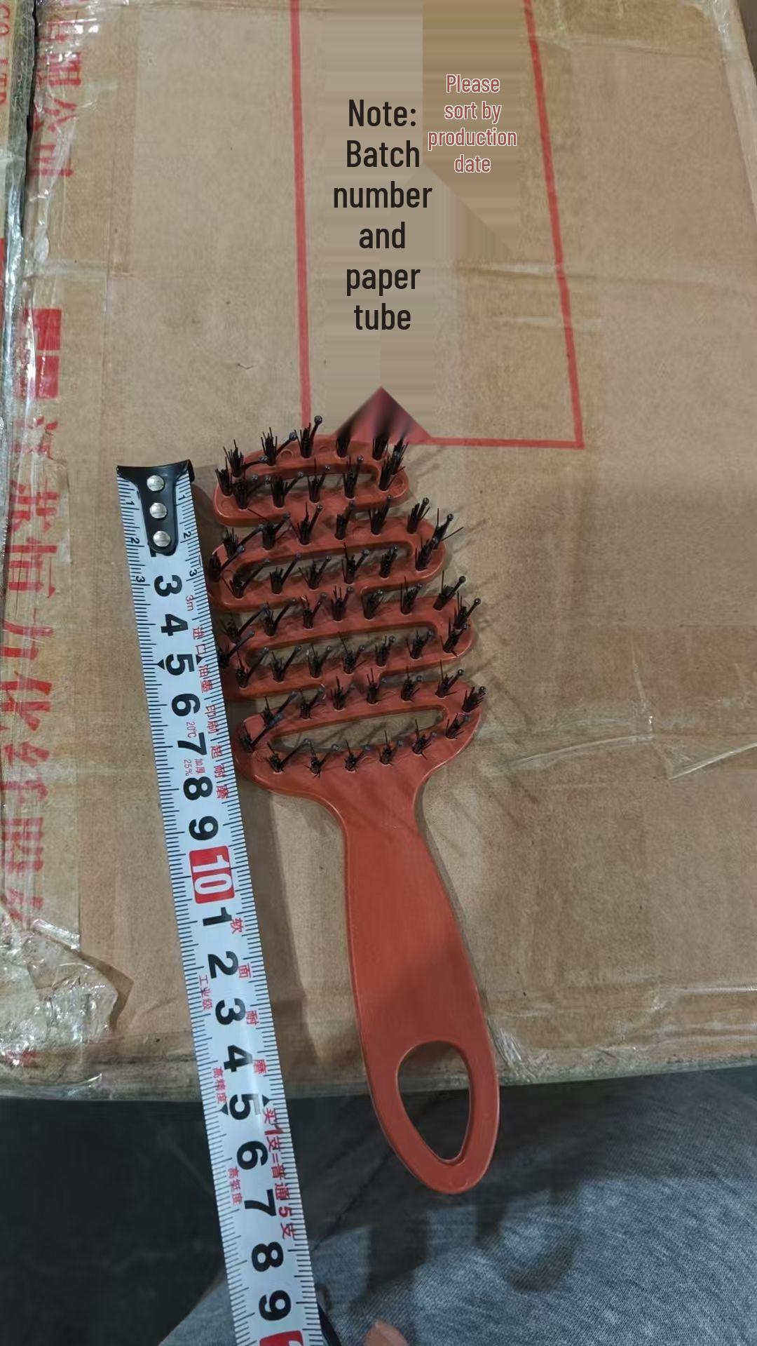Anti-Frizz Hair Growth Pig Bristle Comb & Fluffy Hair Tool