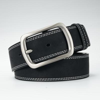 Men's Belt Genuine Leather Pin Buckle Simple Casual Belt for Men Young Men Fashionable and Versatile Cowhide Belt for Men