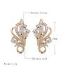Luxury Designer  Rose Gold Color Dangle Earrings For Women Fashion Jewelry  Natural Zircon Flower Vintage Earrings