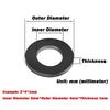 Black Soft Rubber Flat Washer M2 M2.5~M42 Anti Oil Seal Washers Waterproof O-Ring Hose Plumbing Gaskets Insulation Gasket Ring