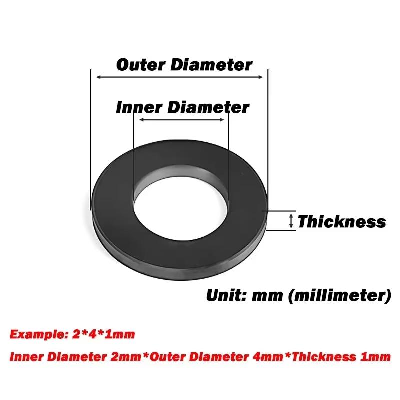 Black Soft Rubber Flat Washer M2 M2.5~M42 Anti Oil Seal Washers Waterproof O-Ring Hose Plumbing Gaskets Insulation Gasket Ring M10x22x3mm-10PCS