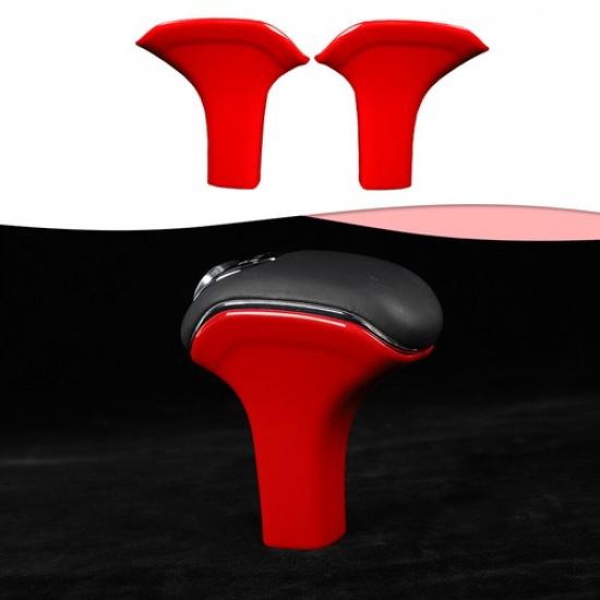 Roter Schaltknauf Griff Panel Dekor Abdeckung Zierleiste für Jeep Grand Cherokee 14-15