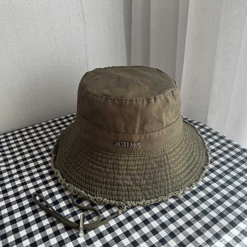 1 Pz Versione Coreana Cappello da Pescatore Femminile Pieghevole Retro Abbinabile Viaggio Tesa Cappello Temperamento Mostra Viso Piccolo Cappello a Secchiello