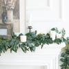 Simulation Willow Leaf Eucalyptus Leaf Vine Eucalyptus Vine Wall Hanging, Artificial Green Plant Wedding Home Decoration Ornament