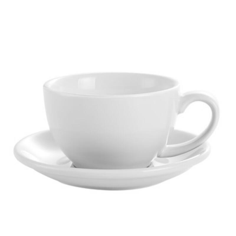 Colored Glaze Ceramic Latte Art Coffee Cup & Saucer Set