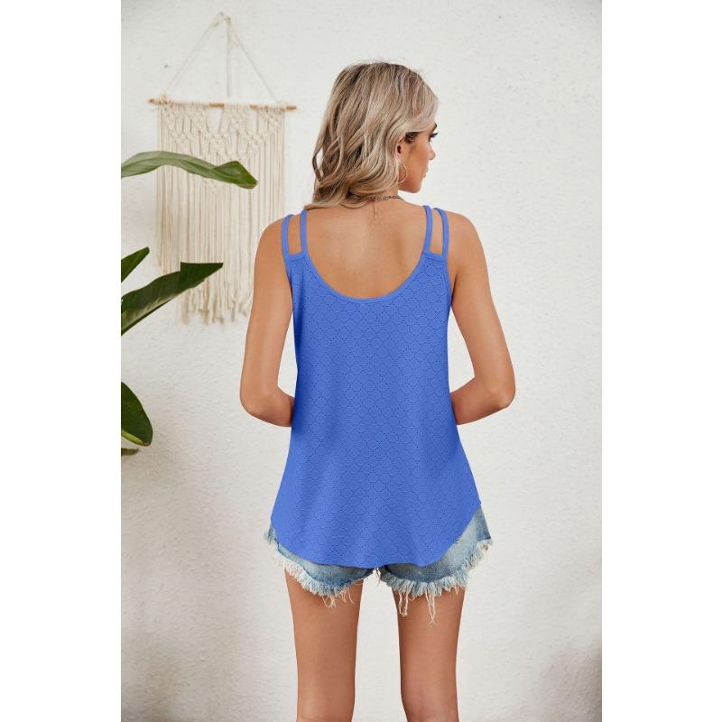 YYFS Women's Fashion Casual Summer Spring Solid Color Print Sleeveless V-Neck Blouses & Shirts