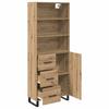 Highboard with Drawers 2 pcs Artisan Oak Wood Based Material