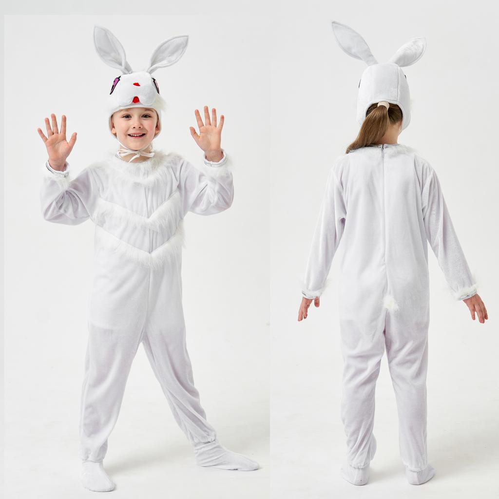 Multiple Styles Kids Cute Little Animals Jumpsuit Dinosaur Tiger Wolf Rabbit Giraffe Children Boys Girls Halloween Cosplay Suit