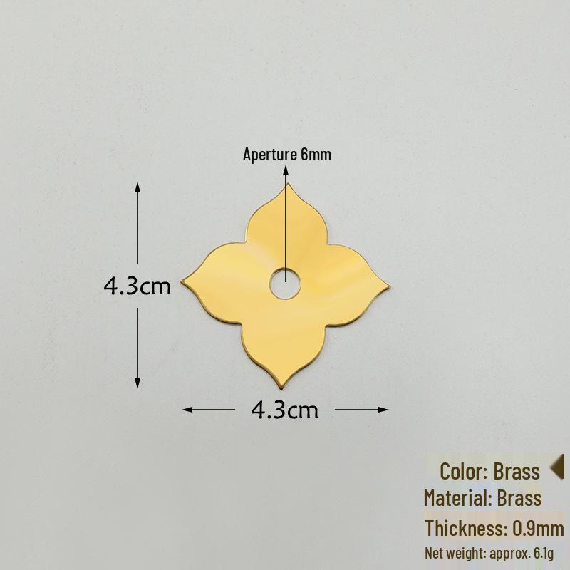 Antique Chinese Copper Plum Blossom Pull Handle and Gasket for Furniture Decoration